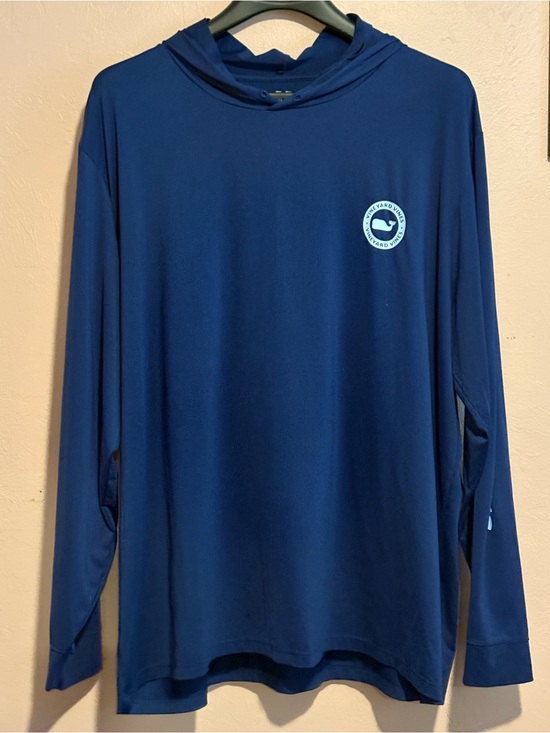 Vineyard Vines Other - Vineyard Vines Men’s Deep Blue Performance Hoodie with Whale Logo